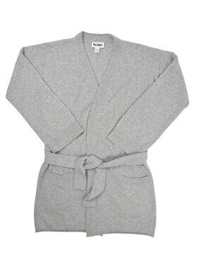 Filoro 2-Ply Cashmere Cardigan in Grey